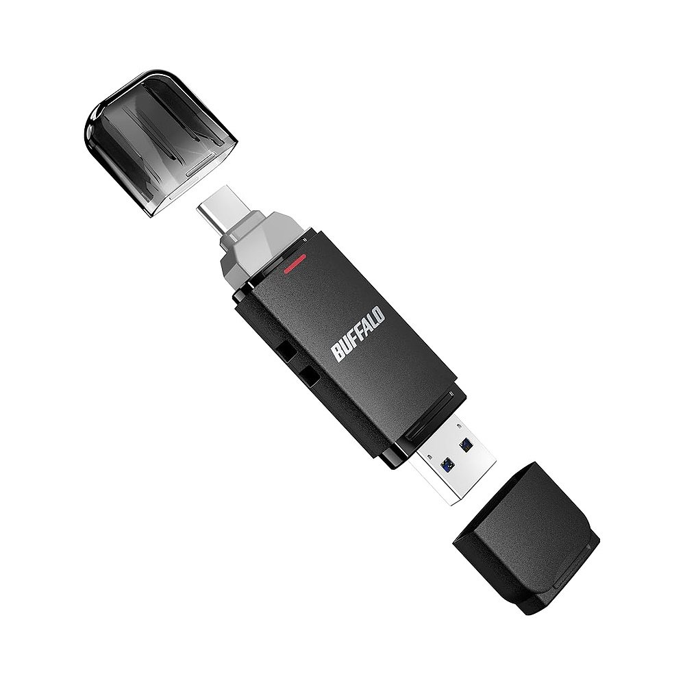 【日本直邮】巴法络 外置SSD 1TB 双接口 USB3.2 黑 SSD-SD1.0U3B - 图0