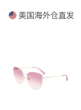 自营 Longchamp Women's 60 mm Rose Gold Sunglasses - rose gol