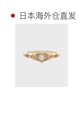 日本直邮NOJESS 女士 K5拉布拉多石钻石戒指 花朵镂空设计 302541