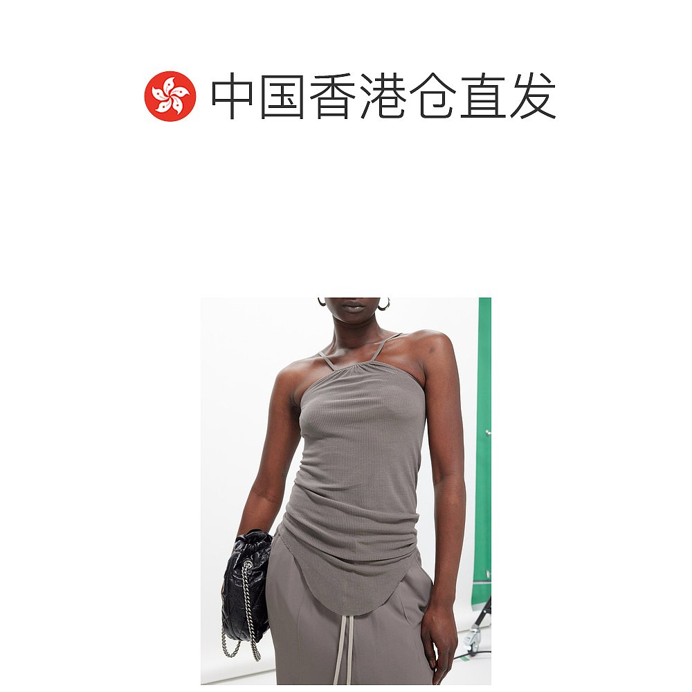 香港直邮潮奢 Rick Owens 瑞克 欧文斯 女士Skorpio 罗纹针织挂脖 - 图1