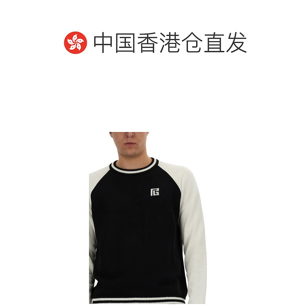 香港直邮潮奢 Balmain 巴尔曼 男士 长袖针织衫 CH0KD035KG39 - 图1