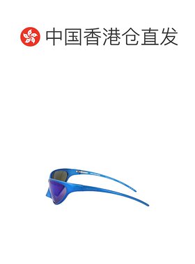 香港直邮BALENCIAGA 男士眼镜 BB0349S005 CO 蓝色 几何太阳镜