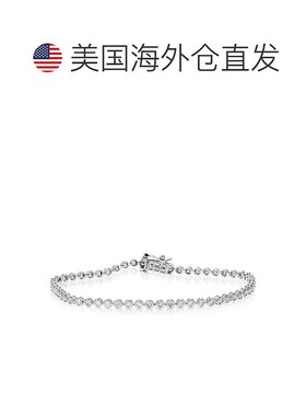 自营vir jewels2 克拉 57 颗宝石圆形钻石手链 14K 白金爪镶 7 英