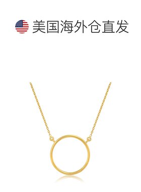 自营 max + stone18K 黄金镀纯银纯银圆形永恒项链 美国奥莱直发