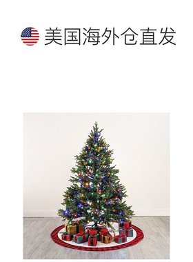 自营 safavieh5.5 英尺、绿色、预照明人造圣诞树 - 绿色 美国奥