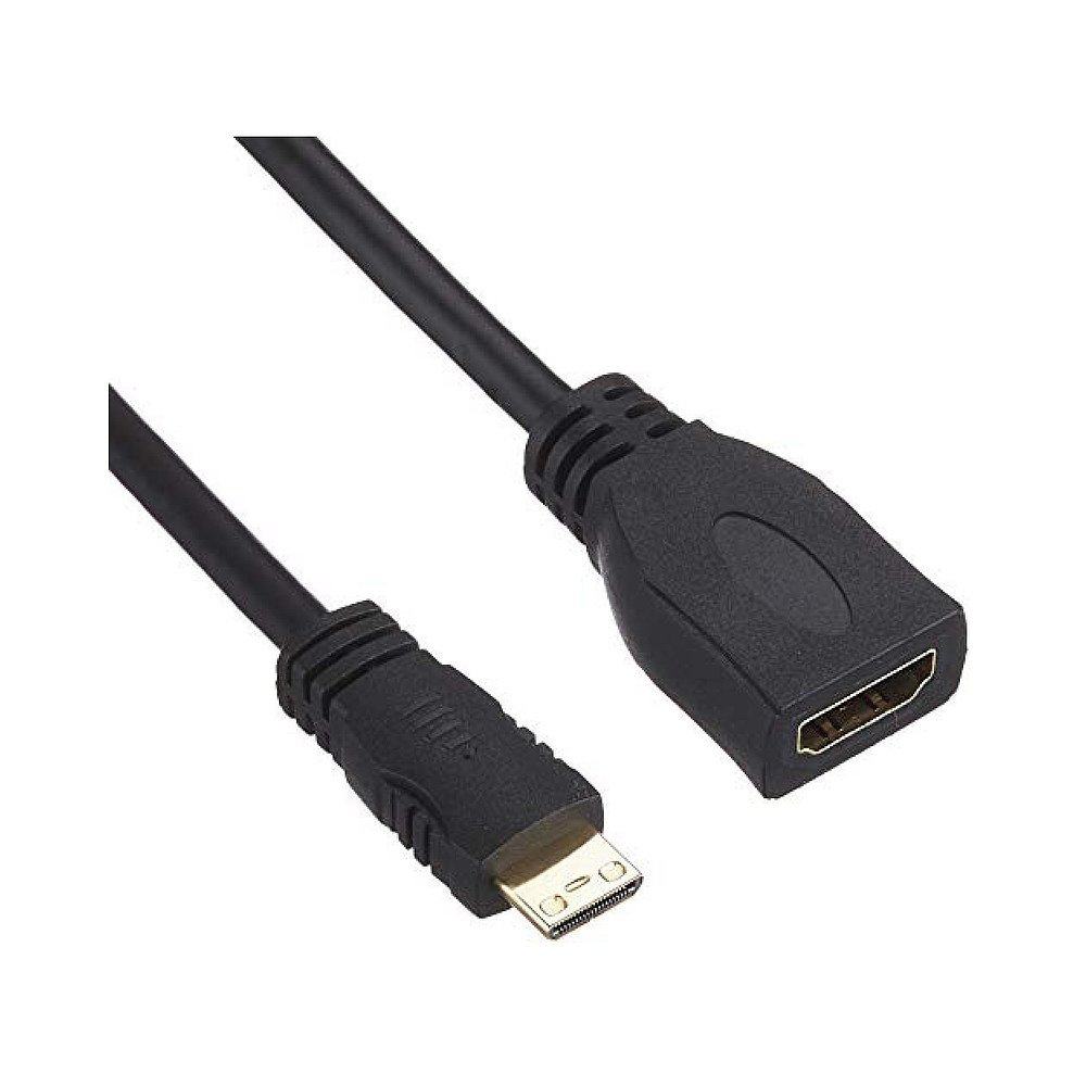 【日本直邮】Elecom转换数据线HDMI TypeA对HDMI Mini TypeC黑色 - 图0