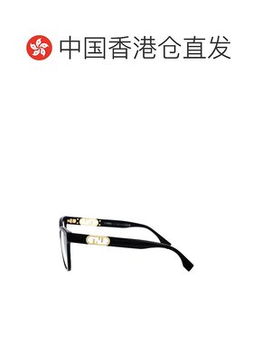 香港直邮FENDI 女士眼镜 FE50093I001 SS2025 白色 几何框平光镜