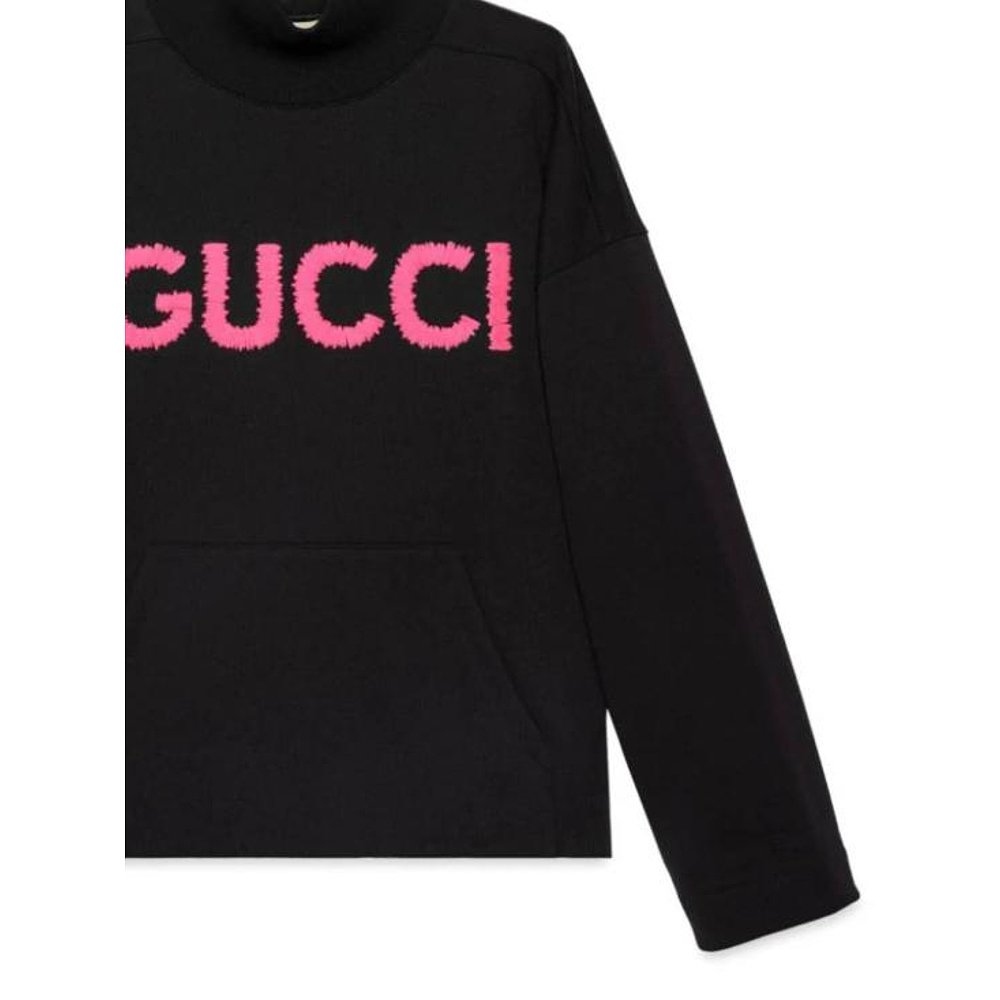 GUCCI24SS连帽衫 连帽卫衣女776844Black - 图0