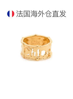 自营欧洲直邮CHLOE蔻依 Chloe Medals女士金色金属雕刻戒指