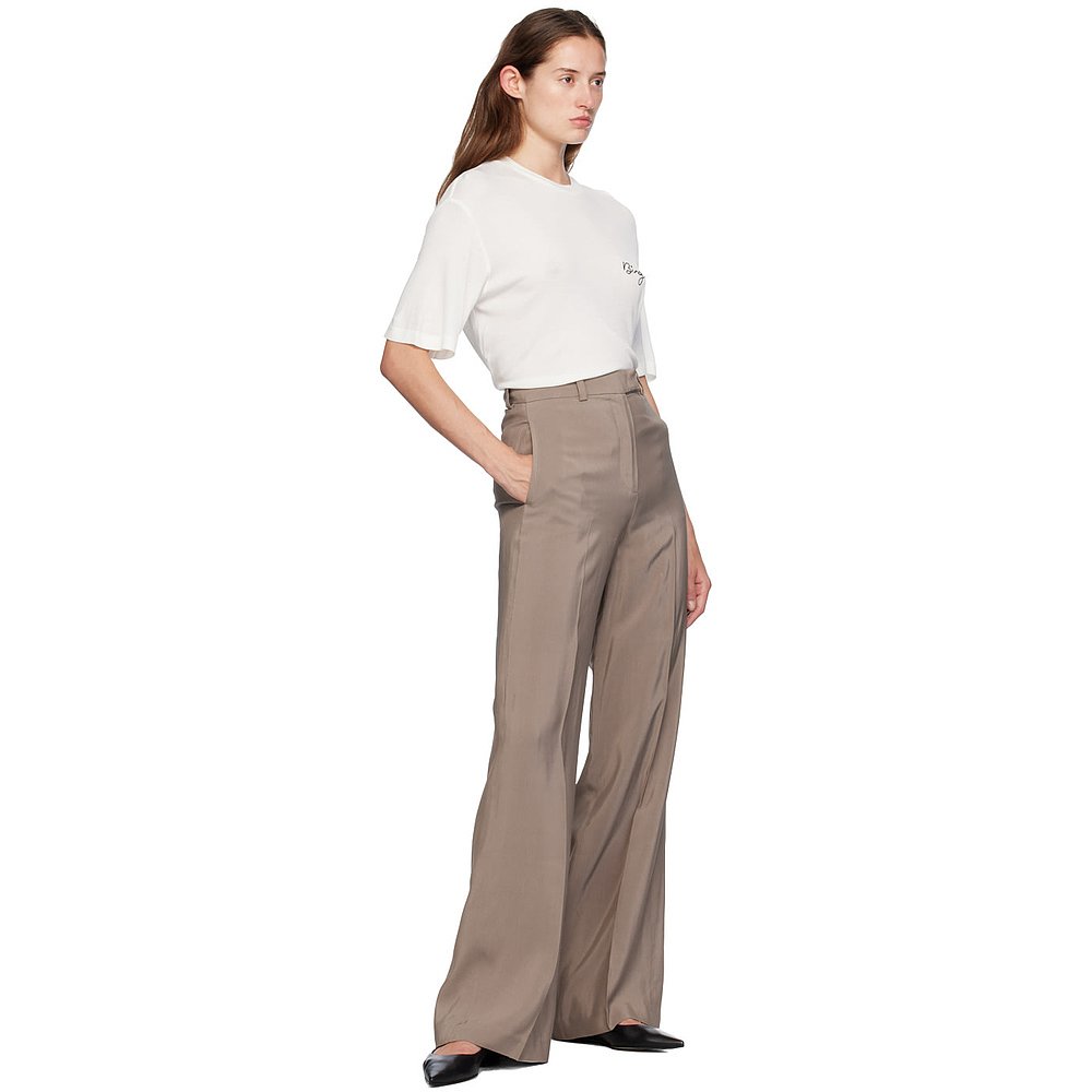 1h可退 潮奢 ANINE BING 女士 灰褐色 Dolan 长裤 A033343T阔腿裤 - 图2