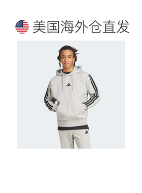 自营Men's adidas Essentials 3-Stripes Fleece Hoodie - medium