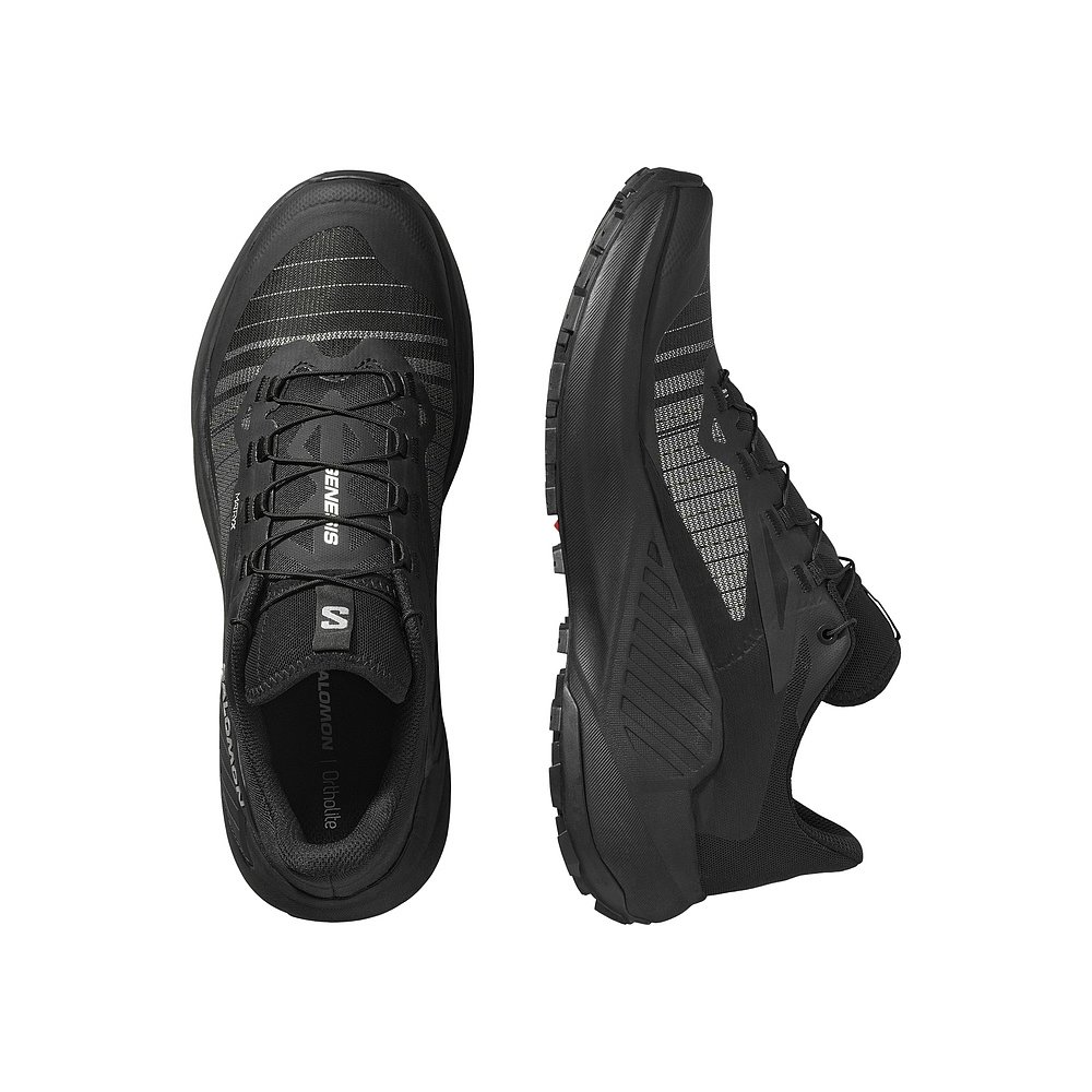 1h可退 SALOMON 男士专项运动鞋 L49137700 AW2025 黑色 GENESIS - 图2