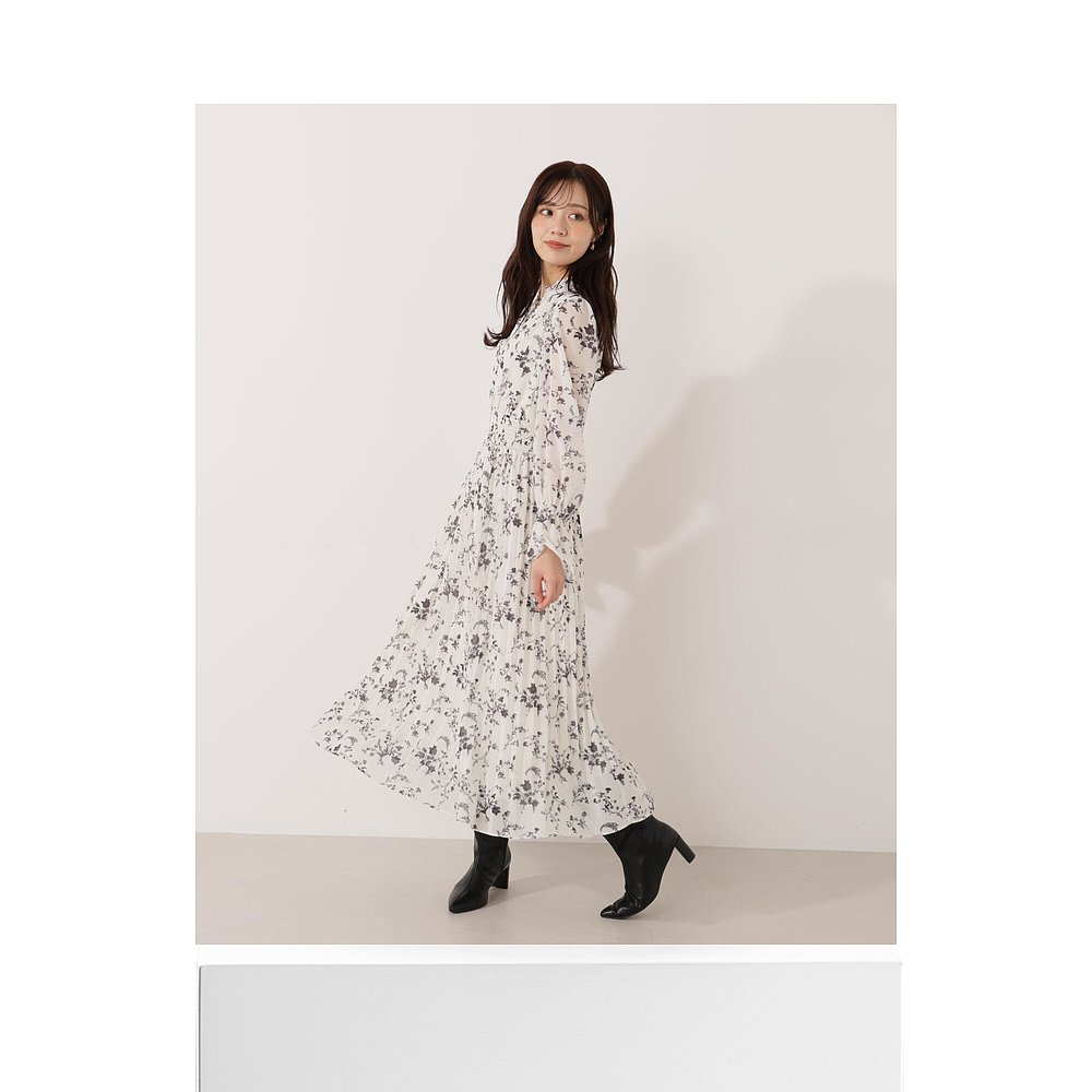1h可退 日本直邮PROPORTION BODY DRESSING 女装 花柄雪纺连衣裙 - 图3