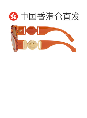 1h可退 香港直邮versace 范思哲 女士 橙色 Medusa Biggie 太阳镜
