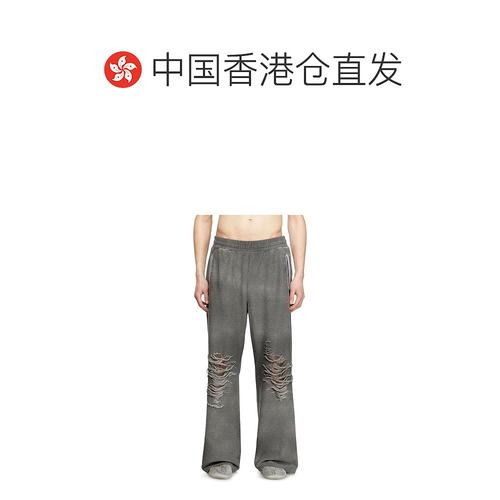 香港直邮DIESEL 男士休闲裤 A182180PLAI9AW SS2025 灰色 做旧运 - 图1