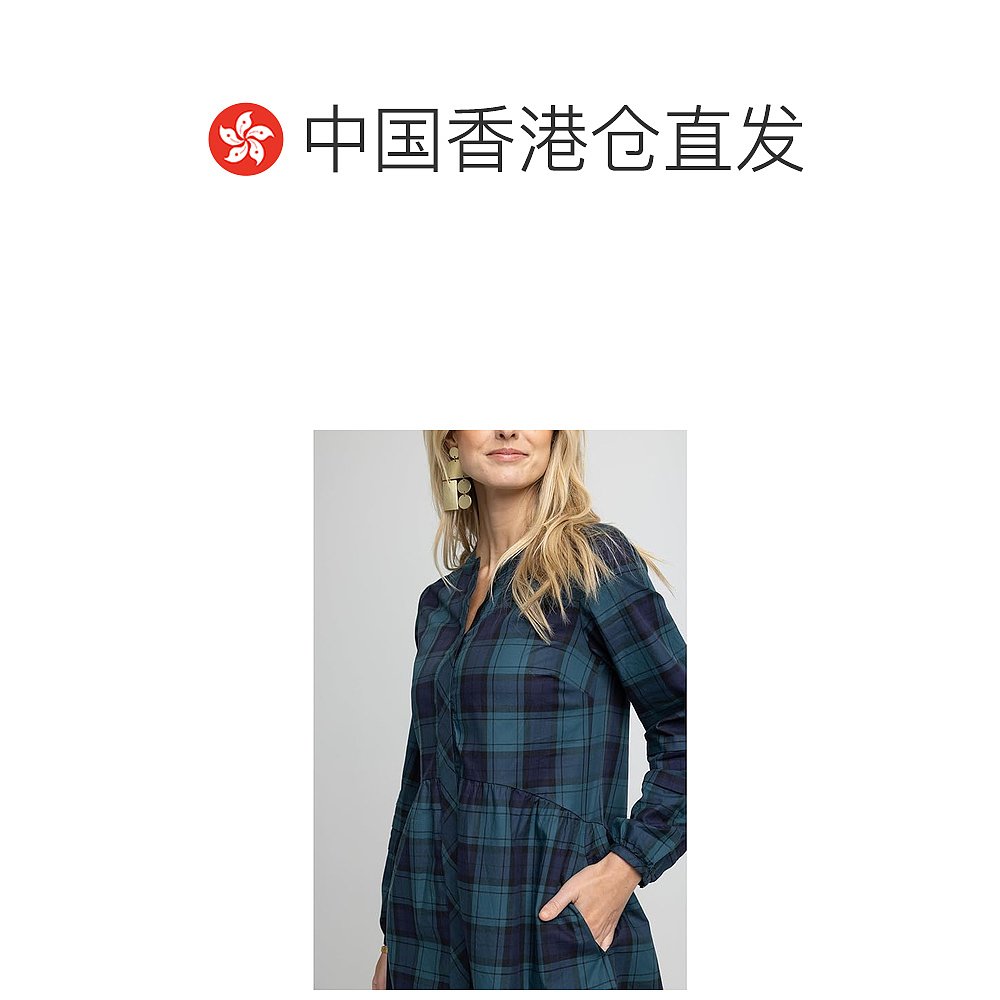 香港直邮潮奢 Southern Tide 女士 Lendy 格子连衣裙 - 图1