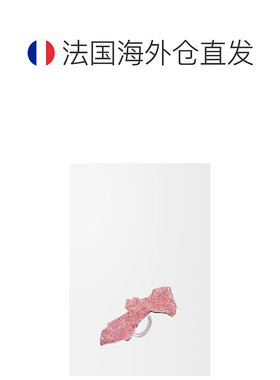 自营1h可退 欧洲直邮LOEWE/罗意威 女士银色/桃红色纯银/水晶戒指