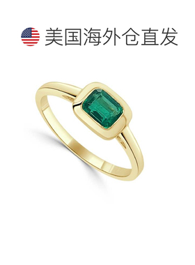 自营sabrina14K Yellow Gold Emerald Ring - yellow gold 美国奥
