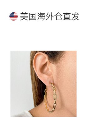 Adornia Link 圈形耳环 金 - 黄色 【美国奥莱】直发