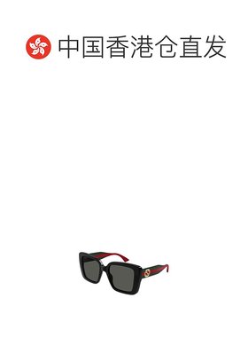 香港直邮GUCCI 女士太阳镜 GG1861S001 SS2025 黑色 矩形太阳镜