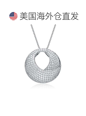 自营genevive纯银白色立方氧化锆吊坠 美国奥莱直发