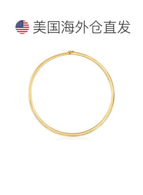 自营Ross-Simons 意大利 6 毫米 14 克拉黄金欧米茄项链 - 20 英