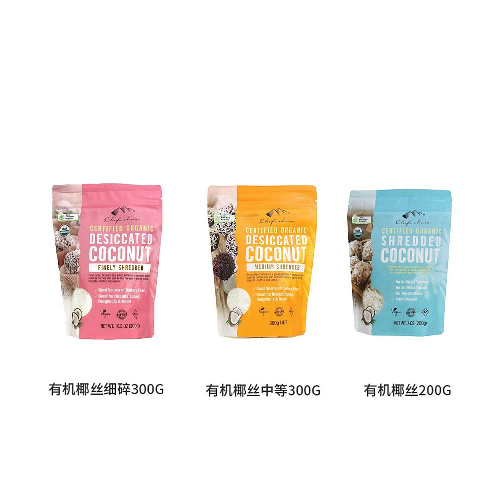 澳大利亚直邮chef's choice厨之选有机椰丝中等面包烘焙原料300g - 图0