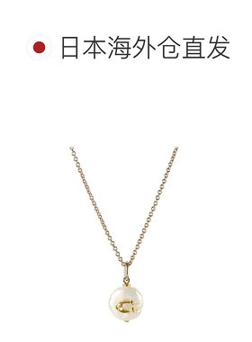 日本直邮Coach 项链 女士吊坠标志 440611 GLD 107 金色白色 配饰