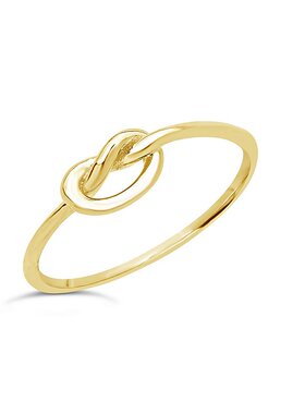 sterling forever【美国奥莱】直发 纯银薄爱心结戒指 - 玫瑰金