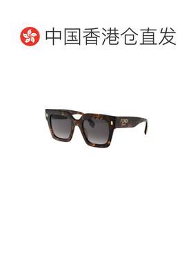 香港直邮FENDI 女士眼镜 FE40101I55B AW2025 灰色 徽标太阳镜