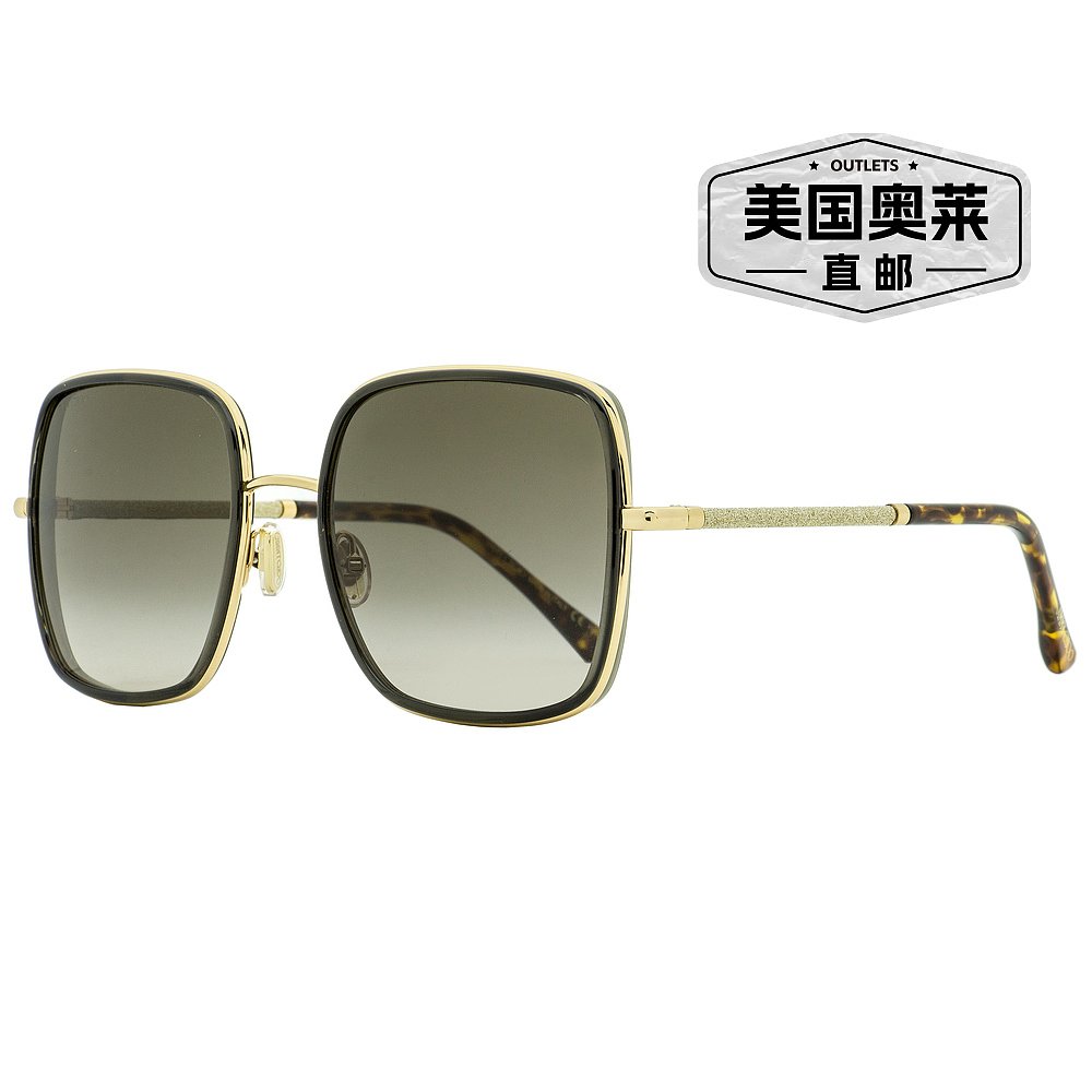 Jimmy Choo Women's Square Sunglasses Jayla 01QHA Gold Brown - 图0