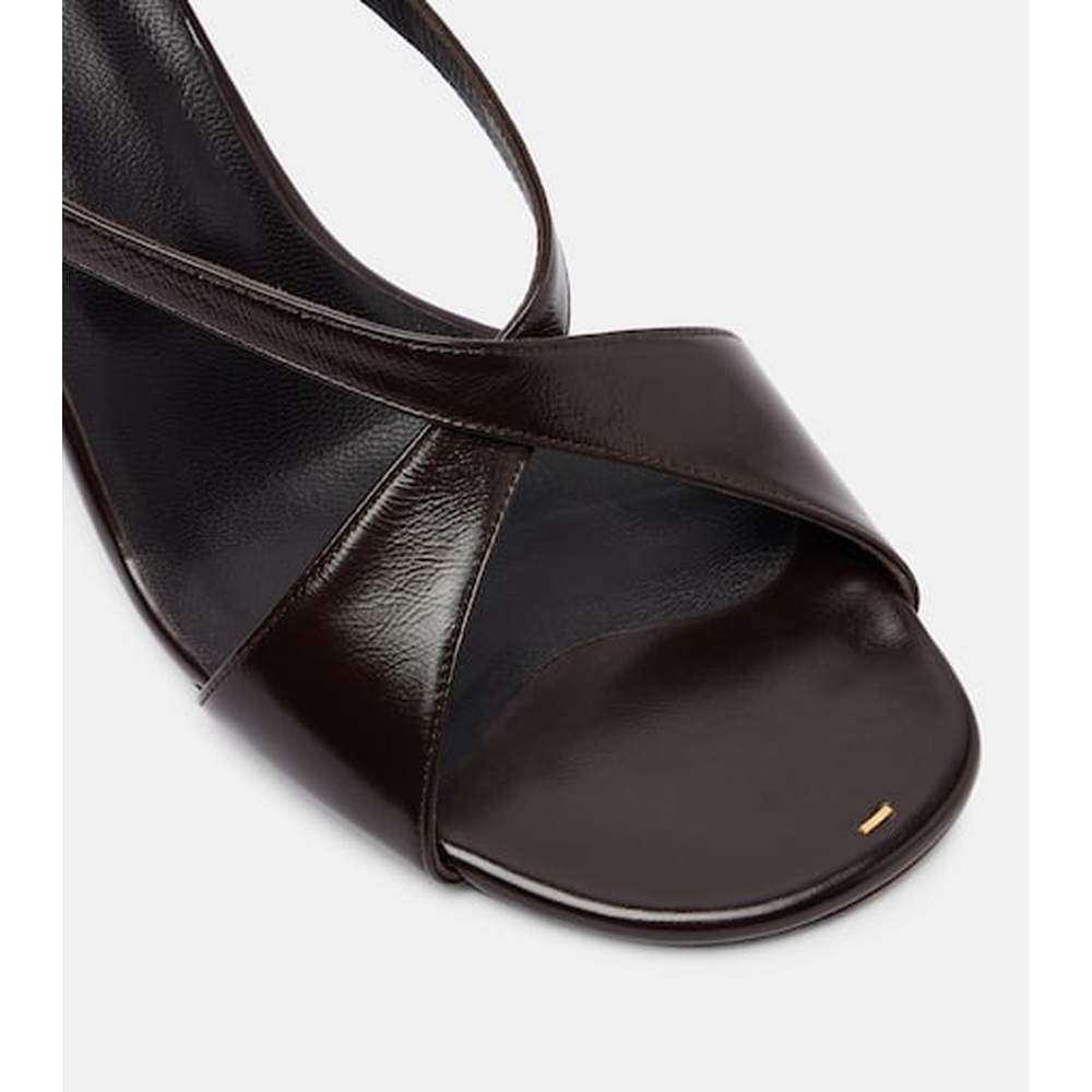 1h可退 香港直邮潮奢 KHAITE 女士 Liria 75 皮质凉鞋 brown棕色,淘宝优惠券,粉丝福利购,淘宝优惠卷