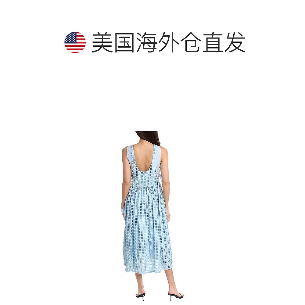 3.1 Phillip Lim 塔夫绸格纹连衣裙 - 蓝色 【美国奥莱】直发 - 图1