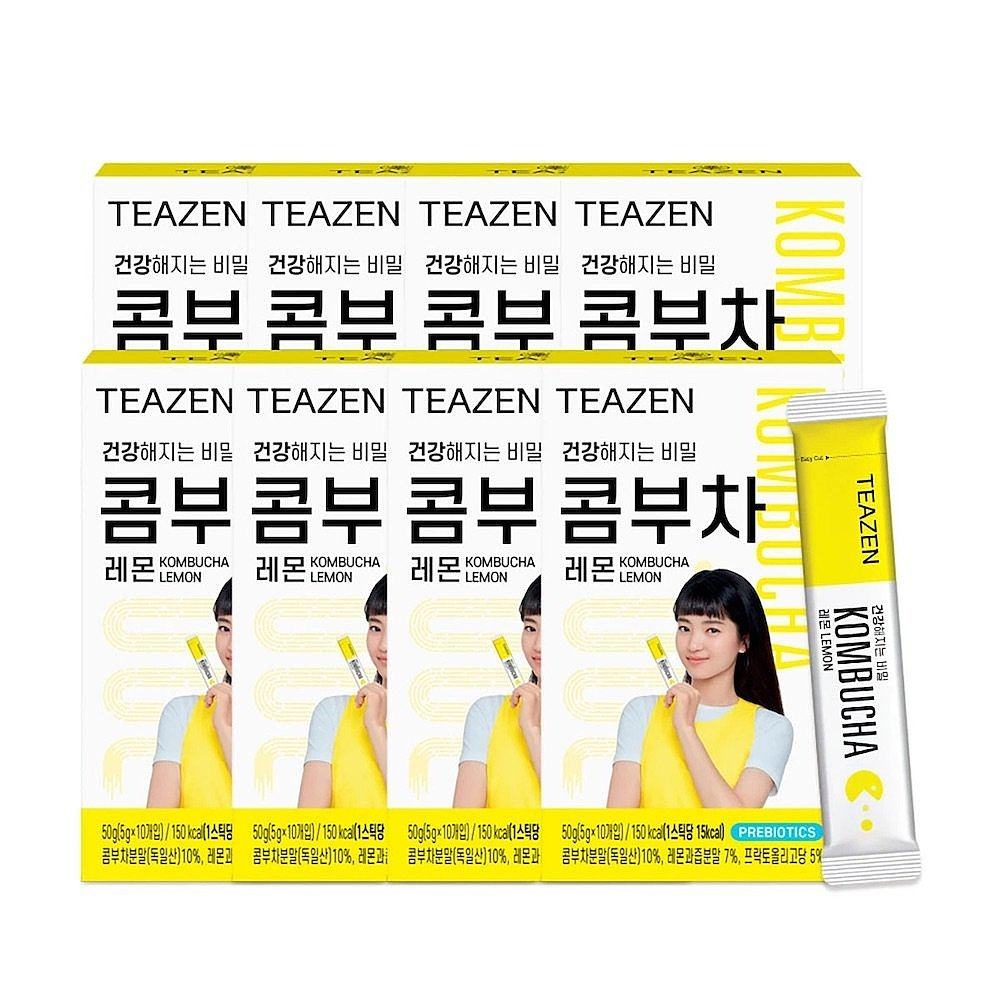 韩国直邮TEAZEN康普茶柠檬味人气口味休闲实惠装健康饮品 40包,淘宝优惠券,粉丝福利购,淘宝优惠卷