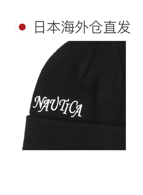 日本直邮NAUTICA 刺绣表带帽子黑色 针织帽手表