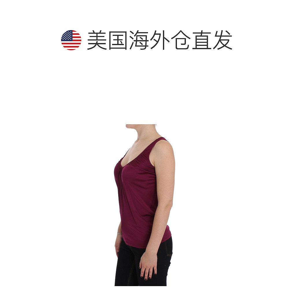 PLEIN SUD女式无袖上衣衬衫-紫色【美国奥莱】直发-图1