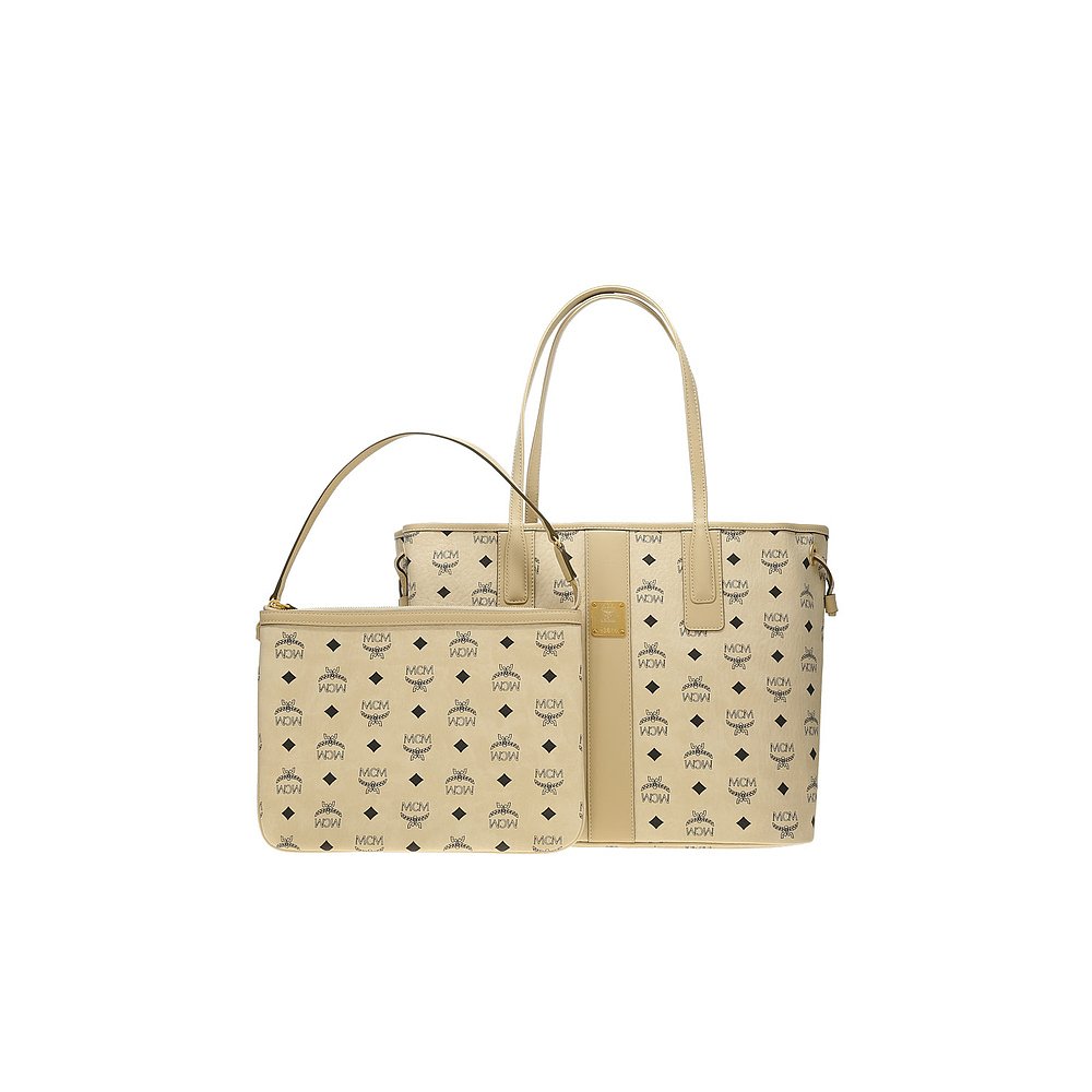 香港直邮MCM Liz VisetosPVC印花双面中号子母购物袋 MWPCSVI01C - 图0