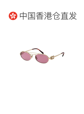 1h可退 香港直邮MIU MIU 女士太阳镜 0MU54ZSZVN50D SS2025 金色