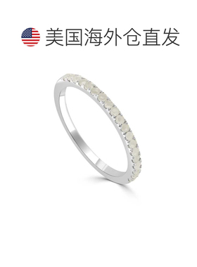 自营sabrina14K White Gold Pearl Band - white gold 美国奥莱直