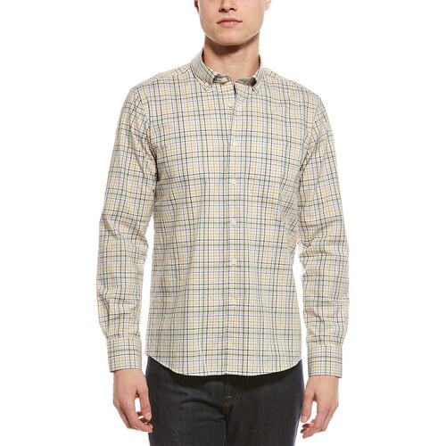 自营Scott Barber Melange Plaid Shirt - brown 美国奥莱直发 - 图0