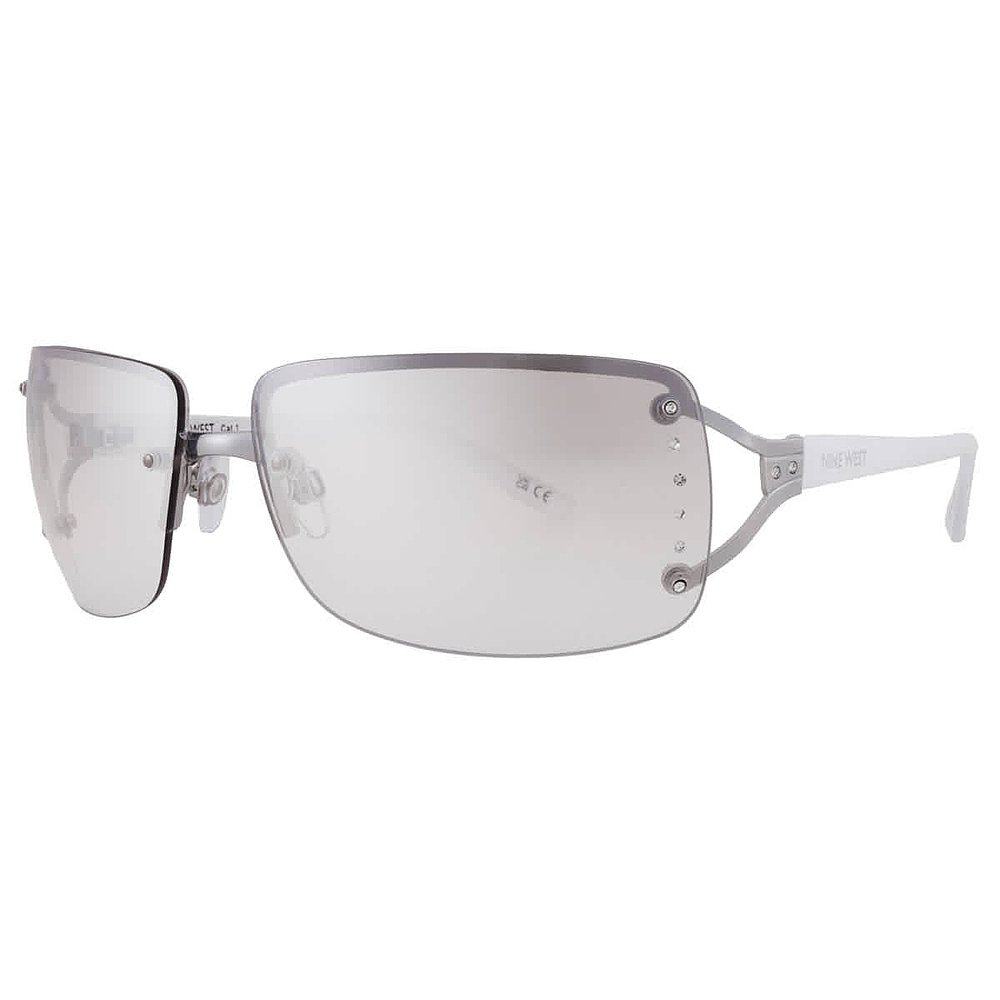 自营Nine West S04601RDF022 Silver Rectangular Ladies Sunglas - 图2