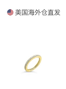 自营 sterling forever925 纯银薄 CZ 戒指 - 金 美国奥莱直发