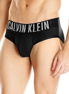 香港直邮Calvin Klein凯文克莱男士三角内裤黑色涤纶简约时尚