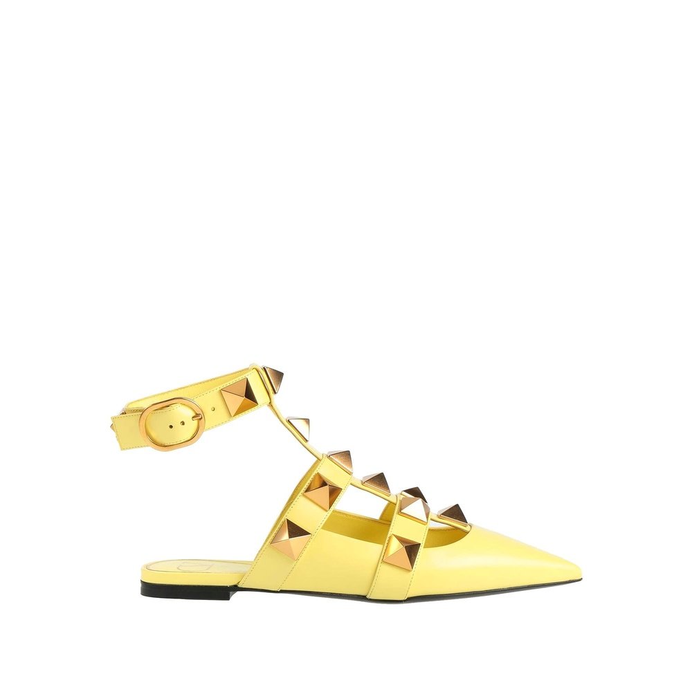 1h可退 香港直邮valentino 华伦天奴 女士 芭蕾舞鞋 yellow黄色,淘宝优惠券,粉丝福利购,淘宝优惠卷