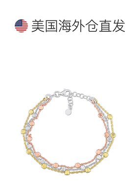 自营 mimi & max3 色 18k 镀金纯银多股手链 - 多 美国奥莱直发