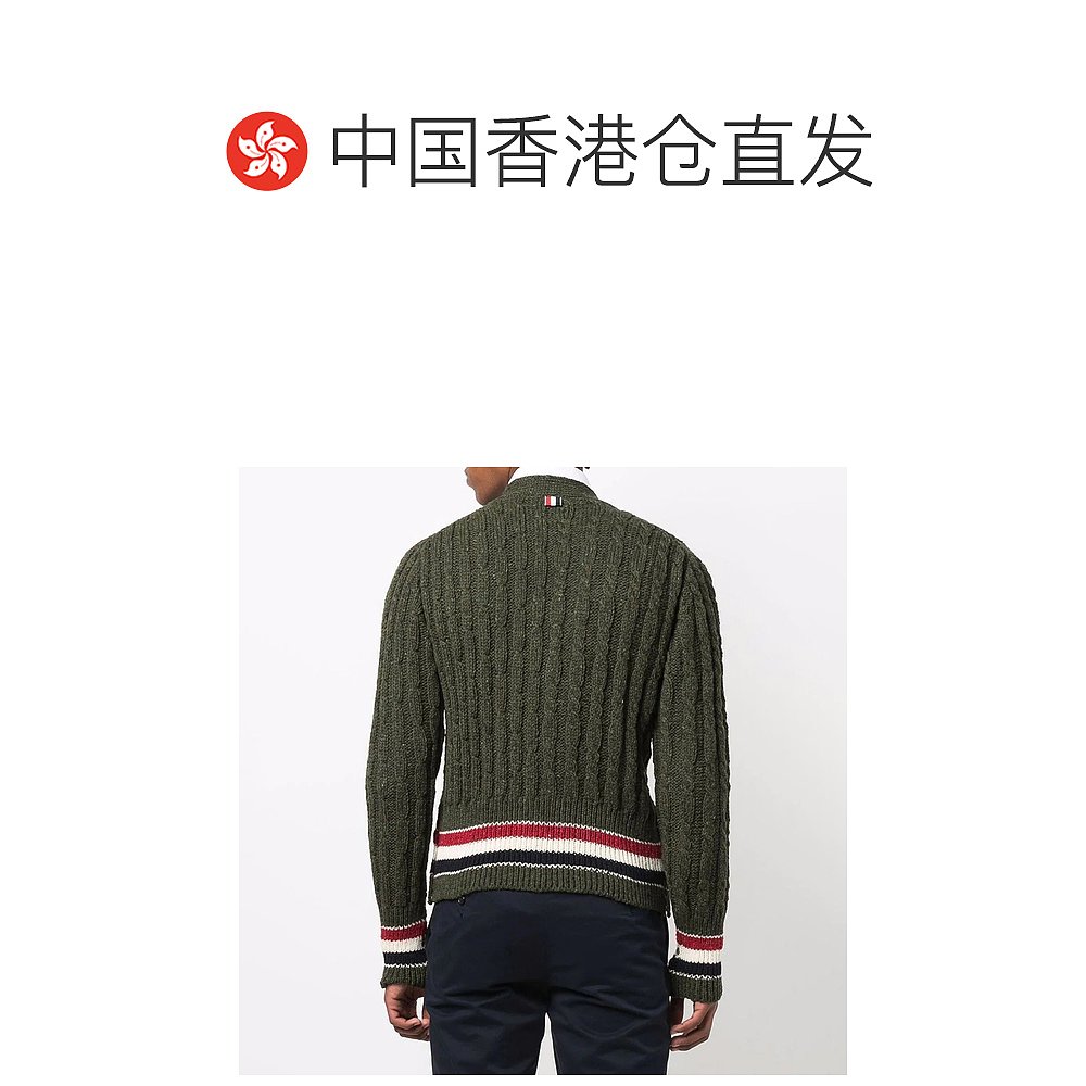 香港直邮THOM BROWNE 男深灰色男士针织衫/毛衣 MKC357A-Y1502-32 - 图1