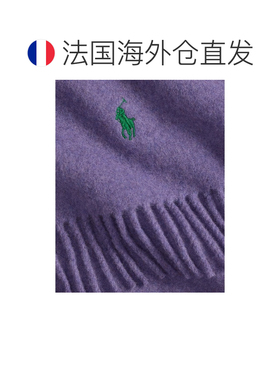 自营欧洲直邮Ralph Lauren拉夫劳伦 女士紫色羊毛流苏围巾