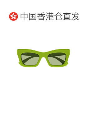 1h可退 香港直邮GUCCI 女士眼镜 GG1773S006 SS2026 绿色 几何框
