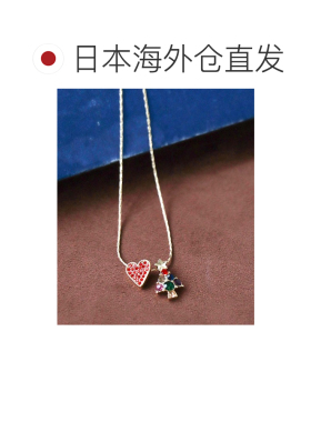 1h可退 日本直邮Three Four Time 女士圣诞树多色项链 小巧可爱节
