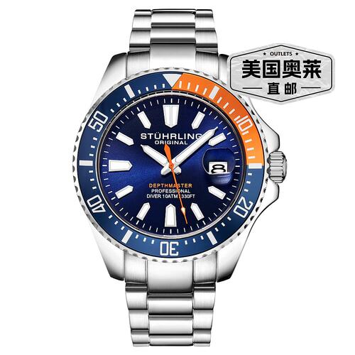 自营stuhrling originalDepthmaster 3950A Quartz 42mm Diver - - 图0